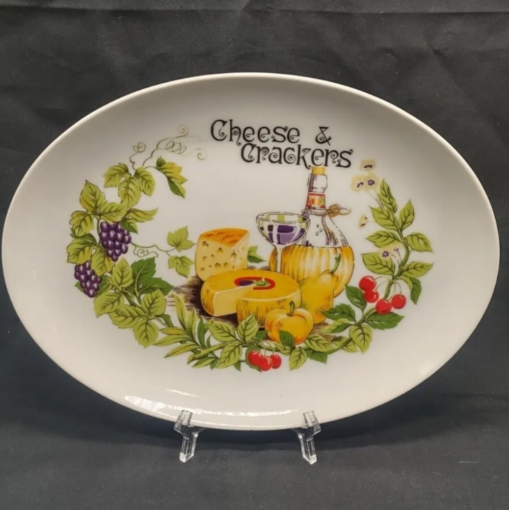 VTG Charcuterie Platter Cheese And Crackers Gailstyn Fine China
